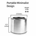 Stainless Steel Wood Burning Stove for Outdoor Camping and Hiking in Modern