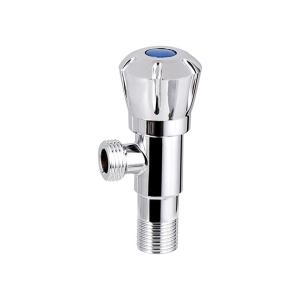 China Polished Plated 90 Degree Angle Valve 1 2 X 3 8 Dual Outlet factory