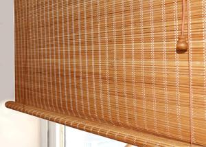 China Poly Yarn Bamboo Hemp Curtain Woven Wood Fabric Environmentally Friendly factory