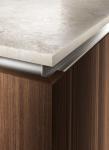 Tailored UV Kitchen Cabinet Wood Veneer Custom Kitchen Cabinets With Glass