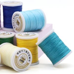 China 20g Weight MERCERIZED Flat Sewing Coarse Braid Waxed Thread For Leather Craft Repair factory