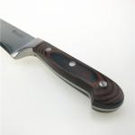 7.5 Inch Custom Kitchen Knives Japanese Damascus Chef Knives Red Pakka Wood