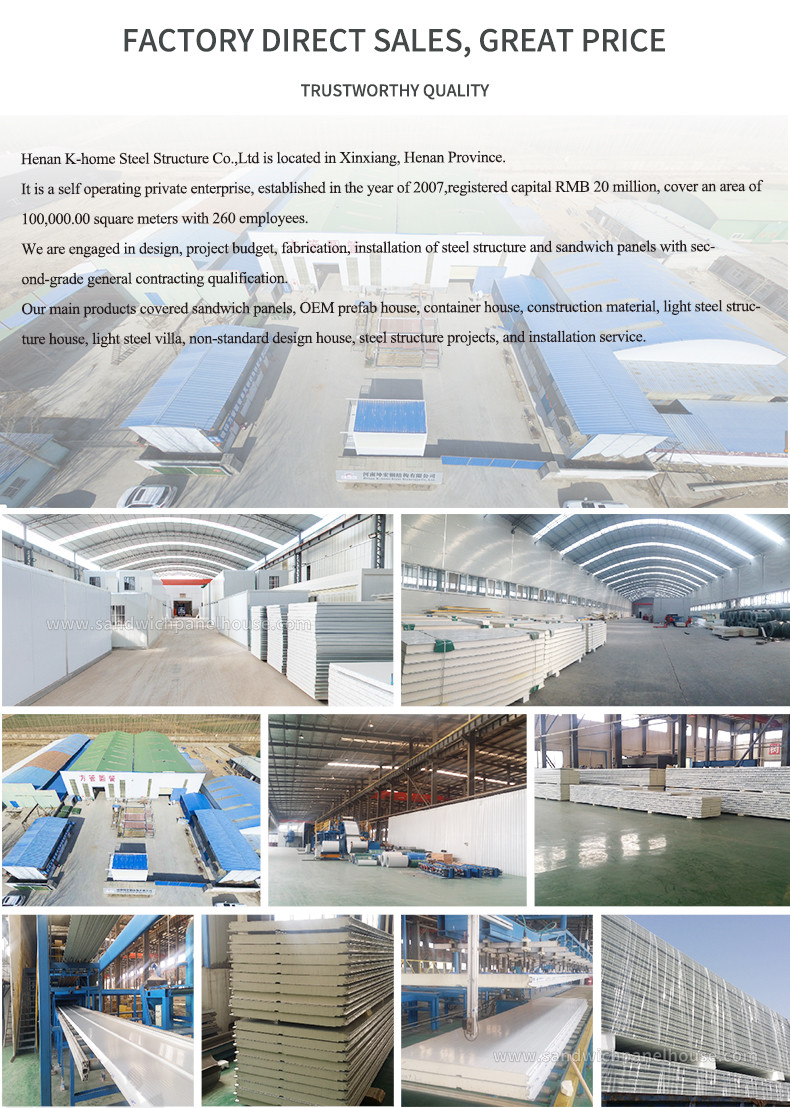 Construction Site Small Prefab Houses Good Weather Resistance Rainproof
