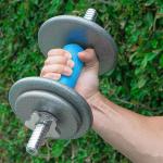 Silicone Rubber Barbell Grips For Weight Lifting Cable Attachments & Fitness