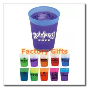 China Eco printed logo cold sense colour changing pp bar party Stadium water beer Cup factory