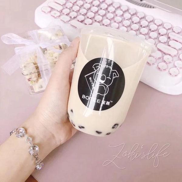 16oz Bubble Tea Cups Disposable Drinking Cups , Fancy Disposable Coffee Cups