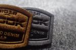 3D Snow Suit Micro Fiber Woven Clothing Labels Embossed Patches