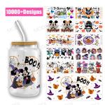 UV DTF Cup Wrap Transfers For Glass Tumblers Halloween Cup Stickers Design
