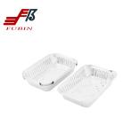 Food Packing 140mic Rectangular Foil Trays Aluminum Pans With Lids OEM Logo