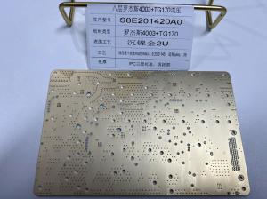 China 8 Layers Rogers RO4003+FR4 TG170 Gold Surface Rogers Board PCB Green Solder Mask factory