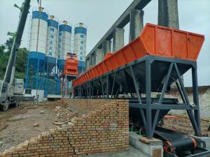 China Stationary Wet Mix Concrete Batching Plant HZS75 75m3/h for Airport Construction factory