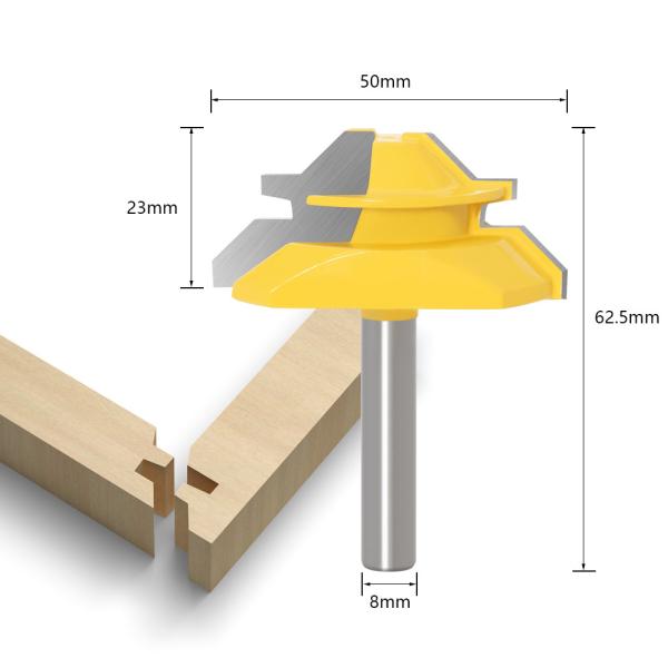 1/4'' 6mm 8mmShank Router Bit Milling Cutter Frame Groove Tenon Woodworking Engraving Wood Milling Set Lock Miter Milling Cutter