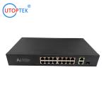 Unmanaged 16xFE POE+2xGE RJ45+1xGE SFP Port Extend distance 10M/250m POE