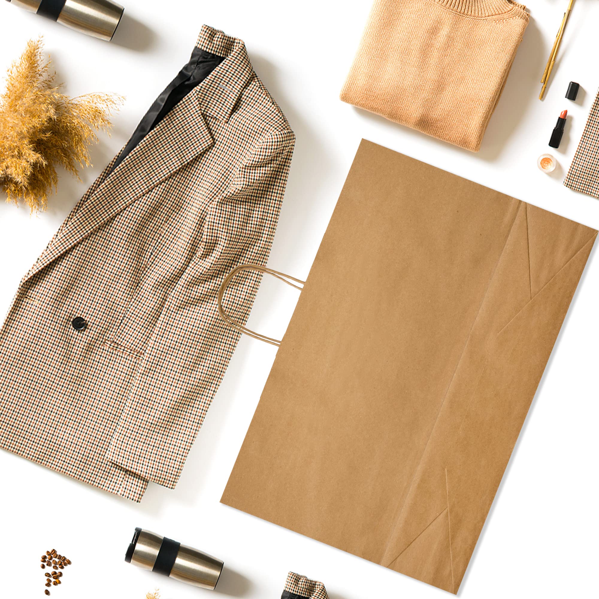 Supply Thick White Brown Craft Clothes And Shoe Kraft Paper Bags With Logo For Packaging