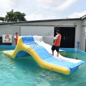 China Floating Inflatable Water Slide For Lake factory