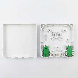 China 2 Cores LC APC Plastic Faceplate Fiber Optic Socket Panel for Indoor in FTTH Network factory
