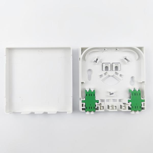 2 Cores LC APC Plastic Faceplate Fiber Optic Socket Panel for Indoor in FTTH
