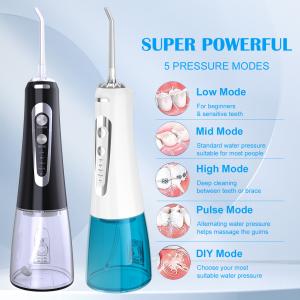China 5 Modes 1100MAH Portable Rechargeable Water Flosser Electric Oral Irrigator For Travel GS106 factory