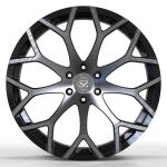 Black machined face 1 piece monoblock forged wheels 24 inch staggered ESCALADE