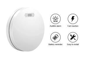 China CE Approval Standalone Smoke Detector Alarm 10 Years Battery Operated Fire Smoke Alarm factory