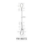 Stamped Eyelet End Security Wire Rope Sling Galvanized Surfaced 7x7 YW86368