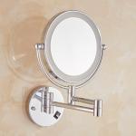 bathroom accessories Led Makeup Mirror 360 Swivel Dual Wall Mounted Mirror