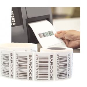 China Private Printed Barcode Labels Adhesive TVS Paper Barcode Label on sale