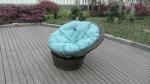 Round shape garden daybed wicker rattan beach swivel chair in all weather