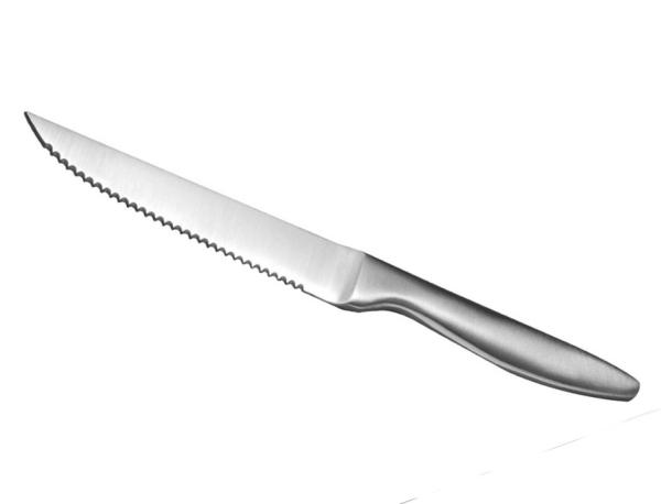 5" Serrated Full stainless steel Best Steak Knife With Heavy solid Handle Blade