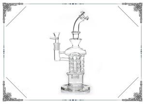 China Swiss Perc Glass Smoking Water Pipe With Matrix Percolator Hookah Clear Bongs factory