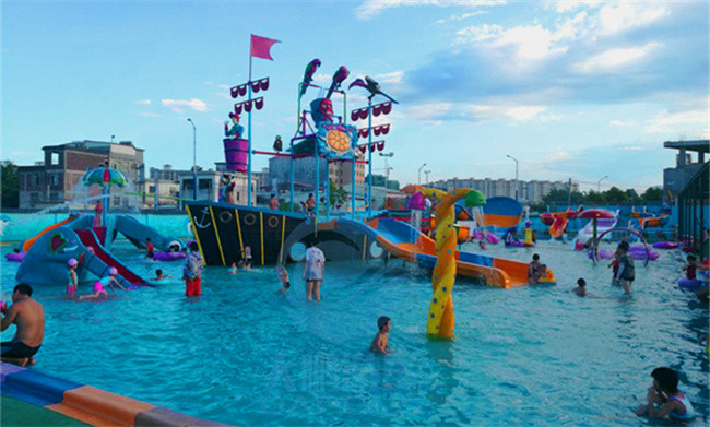 Fiberglass Water Tower Slide Pirate Ship Anti Rust Playground Aqua Park Slides