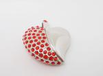 Promotional Gift Aluminium Diamond Heart Shape Jewelry 2.0 USB flash drive 4Gb