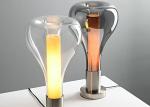 Classic Home Decor Bedroom Portable Table Lamp Amber Decor Glass Shade bedroom