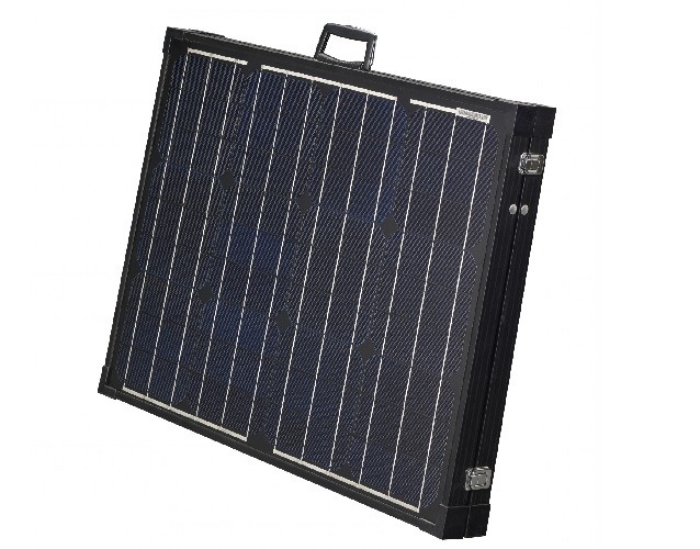 120 Watt Black Solar PV Panels / Foldable Solar Panel With Metal Handle