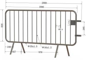 China Nadar Crowd Control Barriers 14 bureaux, Fully Hot Dipped Galvanized factory