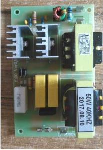 China 50W Ultrasonic Pulse Generator 40K Green Color Driving Cleaning Transducer factory