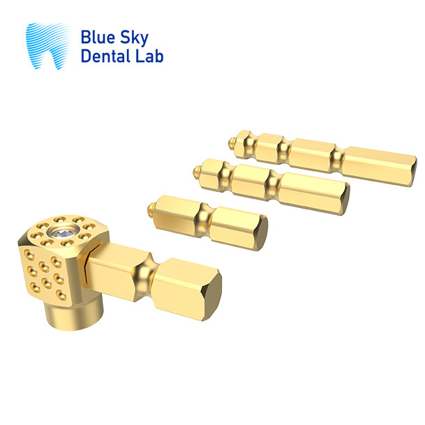 Gold Abutment Dental Scan Body Compatible For CAD / CAM Systems