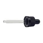 20ml Black Rubber 18/410 Gold Aluminum Dropper