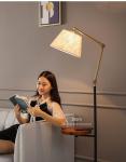 E27 fabric dimmable USB Wireless charging modern type floor lamp bedroom light