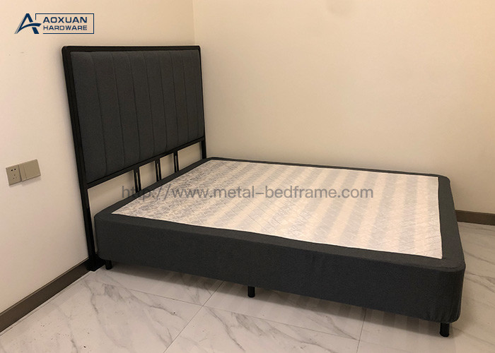 Modern Queen Size Platform Metal Box Bed Frame