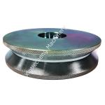 Blue White Steel Roller Wheel Blue White Zinc Plating Custom Machined Parts