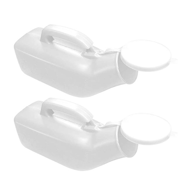plastic chamber pot pee bottle male urinal bottle with cover 1200ml 1200cc