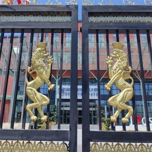 China Security Rolling Wrought Iron Gate Doors Residential Outdoor 10 Gauge factory