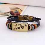 Top sale good quality wide alloy braided bracelet wholesale