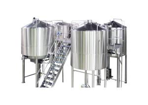 China Automatic Control Industrial Beer Brewing Equipment 1500L Output / Brew factory