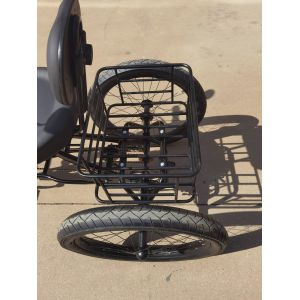 High Carbon Steel Frame 7 Speeds Cargo Trike With 24inch Thick Aluminum Alloy