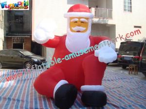 China Pvc Inflatable Christmas Decorations 3 Meter , Inflatable Santa Claus on sale