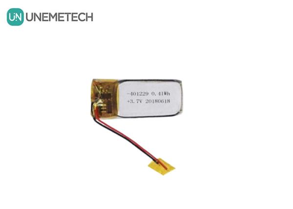 Custom Li Ion Polymer Battery 3.7 V 110mAh 401229 Small Lipo Battery For