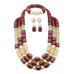 2023 Good quality Elegant African Beads Jewelry Sets Senegal/ghana Wedding