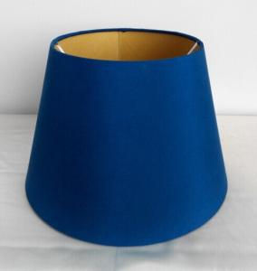 China Blue Gold PVC Inner Hardback Lamp Shade H180MM Rolled Edge factory